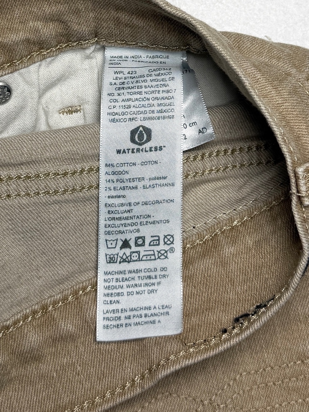 Levi's Men's Denizen 213 Straight Beige/Tan Actual Size 32 X 30 READ DESCRIPTION - Picture 9 of 10